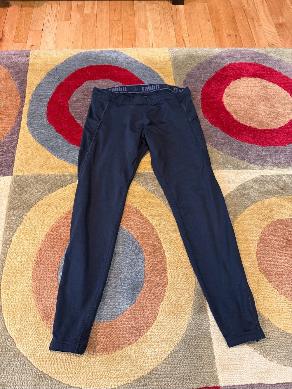 Rabbit Men’s Pocket Tights Leggings Internal Drawstring Pockets Size Large